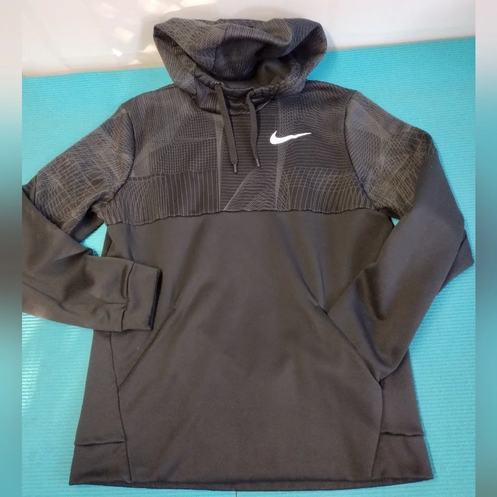 Nike Dri-Fit Men's Hoodie Pullover Sweatshirt Fleece Lined Black Size M